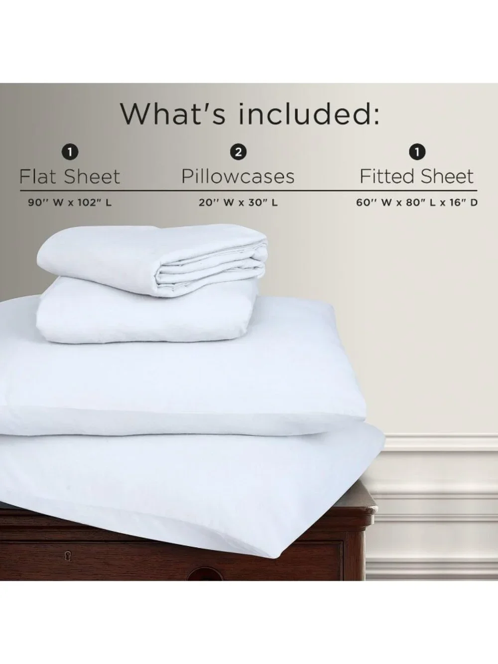 Briarwoodhome 100% Cotton Flannel Queen Sheet Set White with Nano Tech White...
